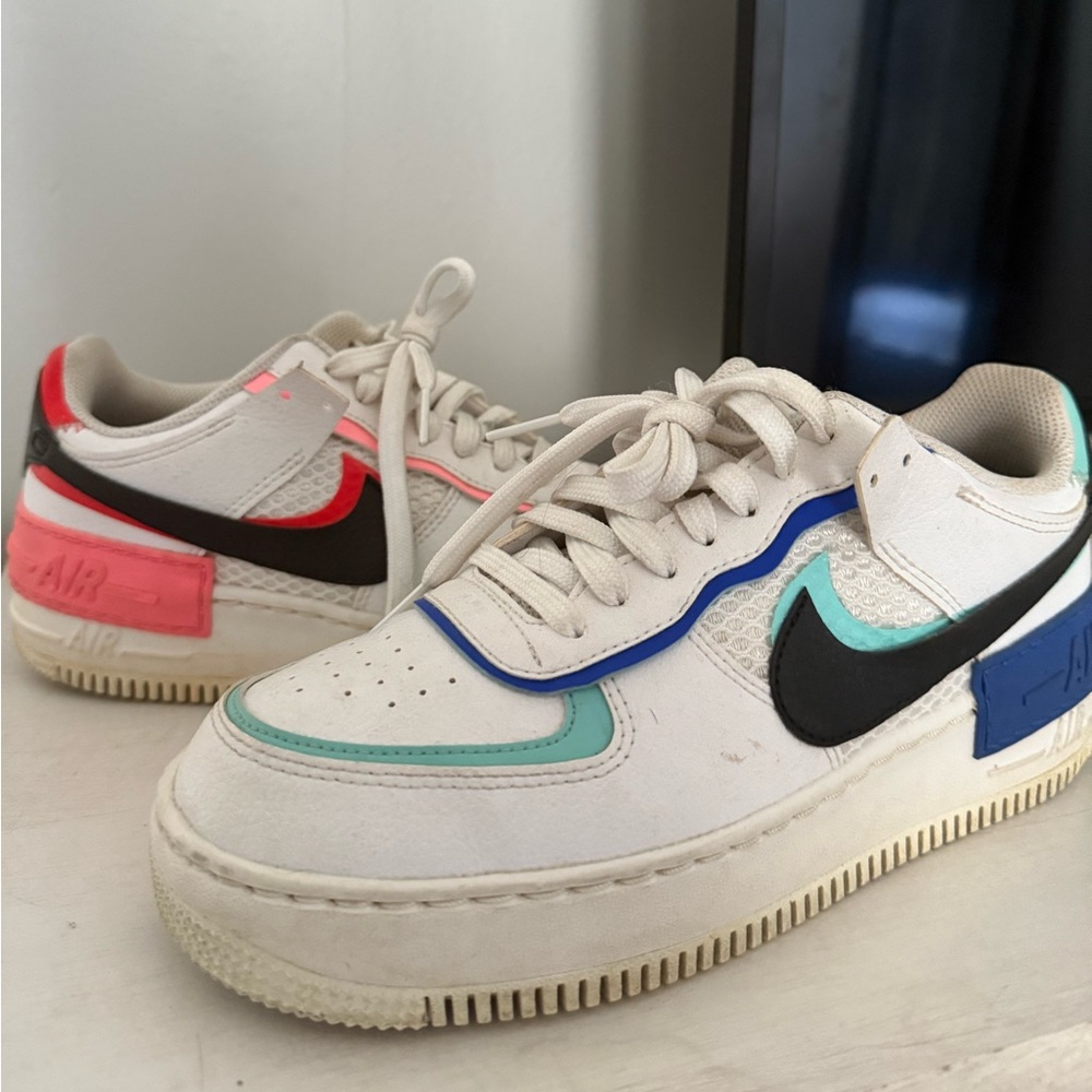 Nike Women's Air Force Sneakers - White, Black, Blue, Pink, Green